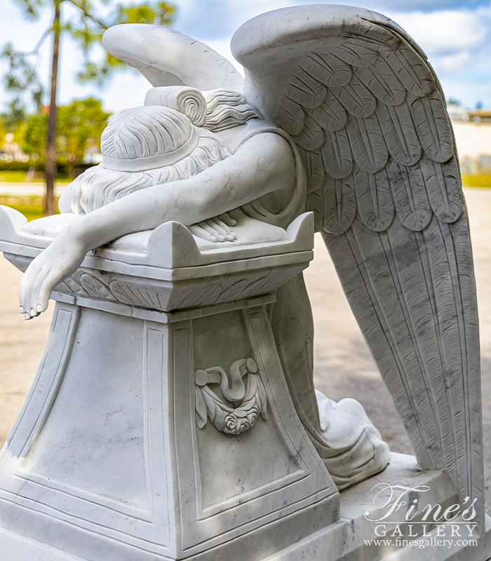 Search Result For Marble Memorials  - Marble Weeping Angel Memorial - MEM-289